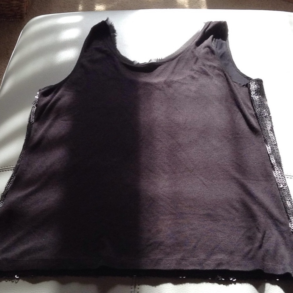 TAGLESS CALVIN K SEQUINED TAKK TOP LINED/RAW EDGE - Picture 4 of 7